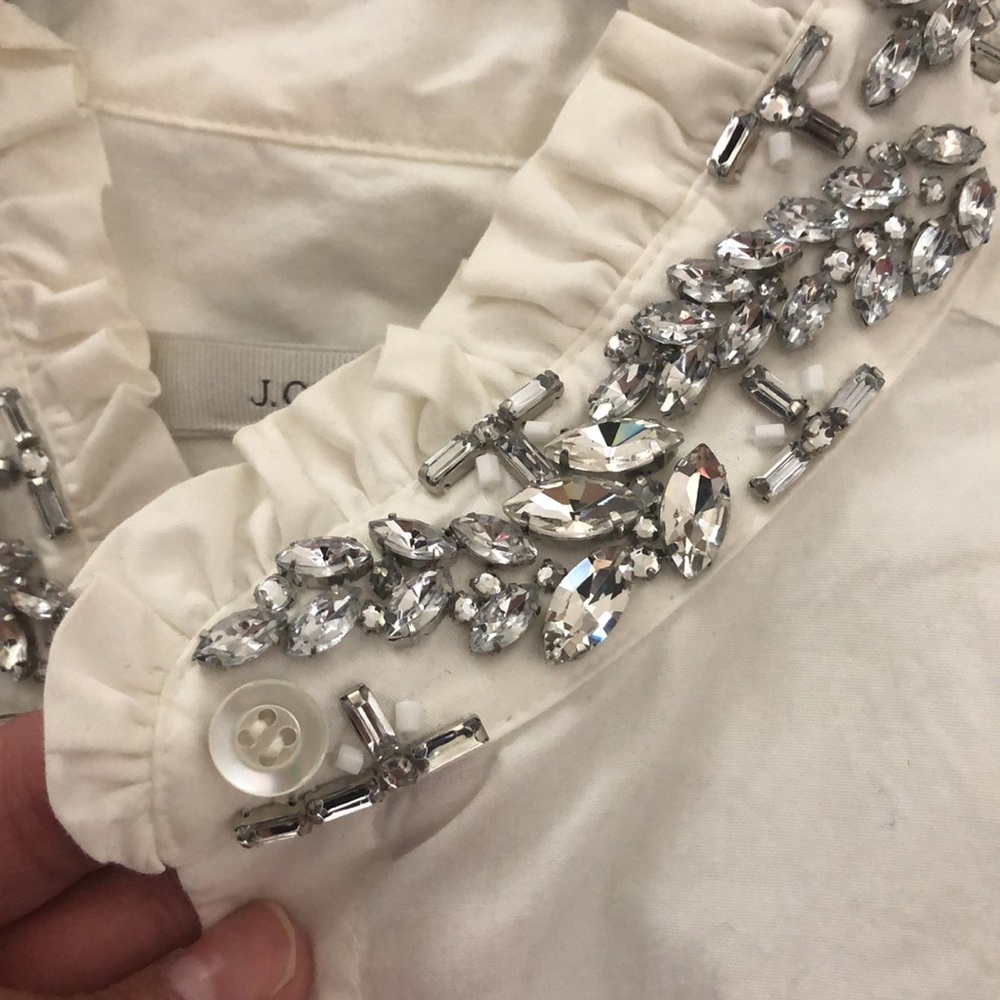 💎J. Crew Embellished blouse - Picture 5 of 10